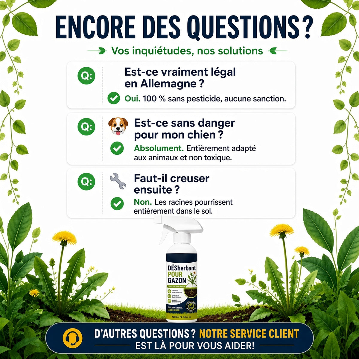 🔥 50 % DE RÉDUCTION 🌿 Désherbant – Efficace contre les mauvaises herbes & leur repousse | Jardin, allées & cour ⚡