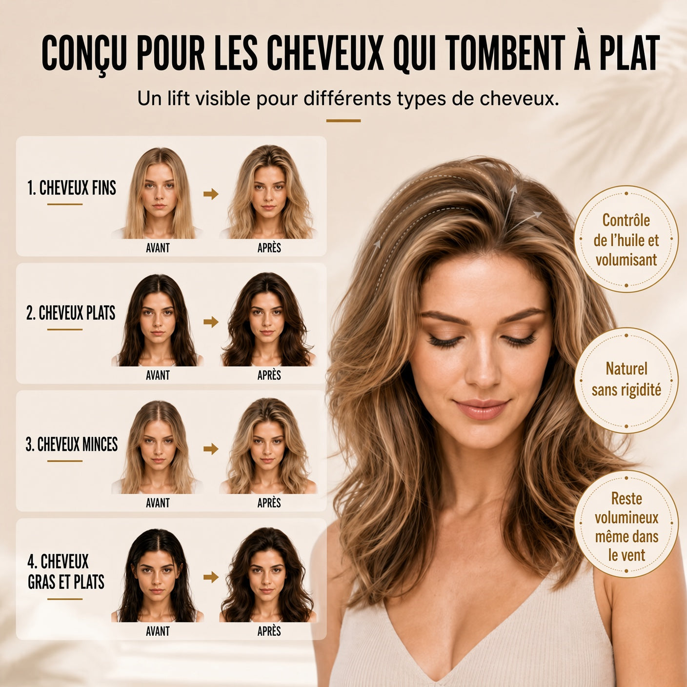 🔥50% DE RÉDUCTION !! ⏰ Spray Coiffant Longue Durée Fluffy Hair Shaping Spray 9 – 90 ml – Volume Naturel & Tenue Résistante for Cheveux Matures