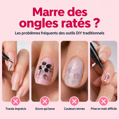⏰ -50 % pendant 3 Jours ! Coffret Stylos Nail Art Double Pointe – 24 Couleurs DIY