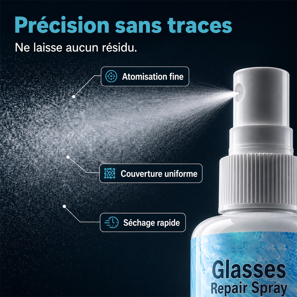 Spray réparateur de rayures pour lentilles professionnelles
