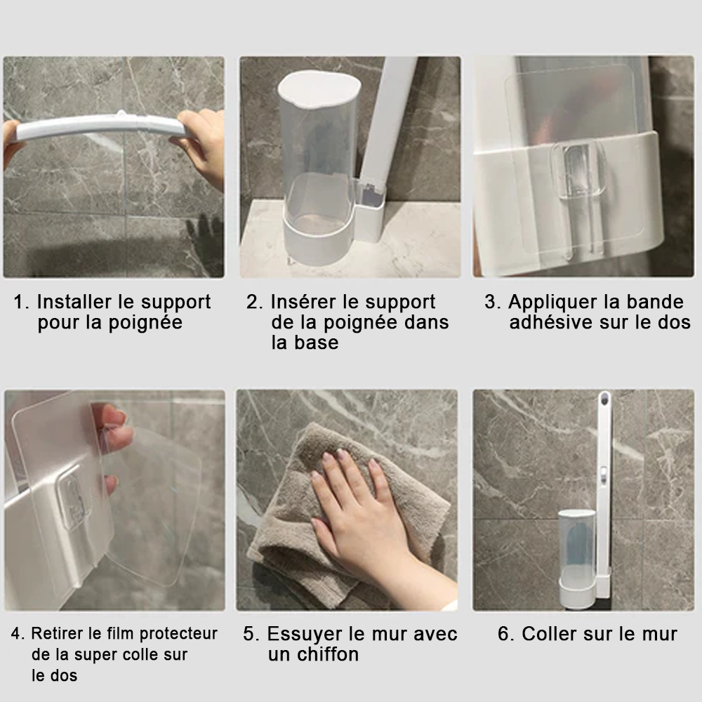 💕 Brosse WC murale jetable pour un nettoyage hygiénique ✨