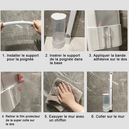 💕 Brosse WC murale jetable pour un nettoyage hygiénique ✨