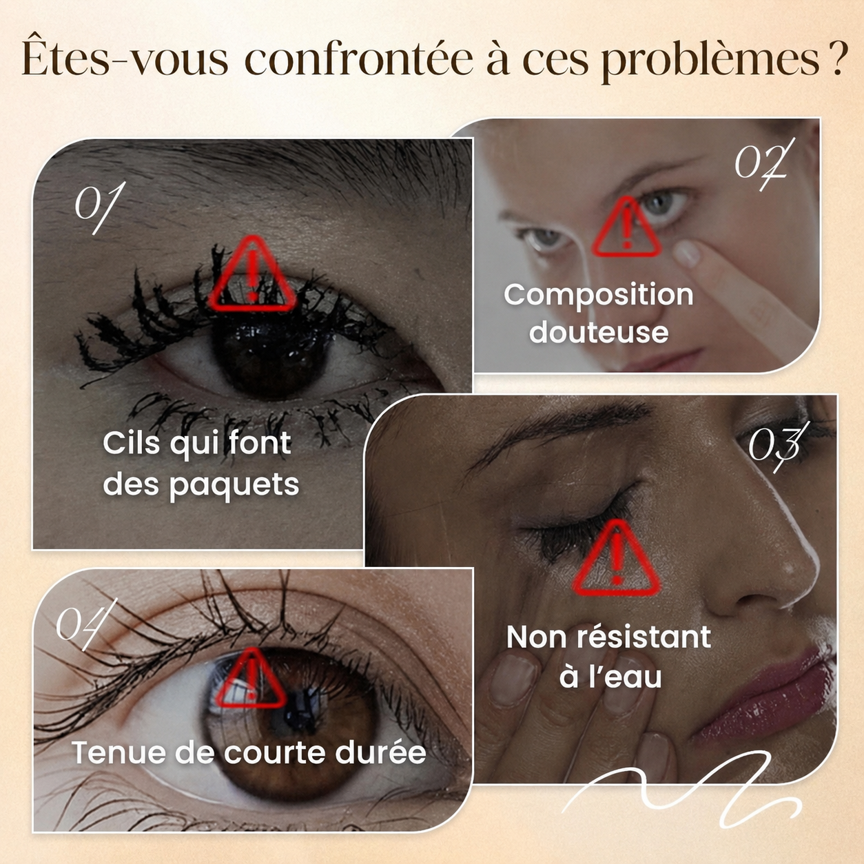 🔥 50 % DE RÉDUCTION · Mascara recourbant et allongeant, résistant à l'eau ✨