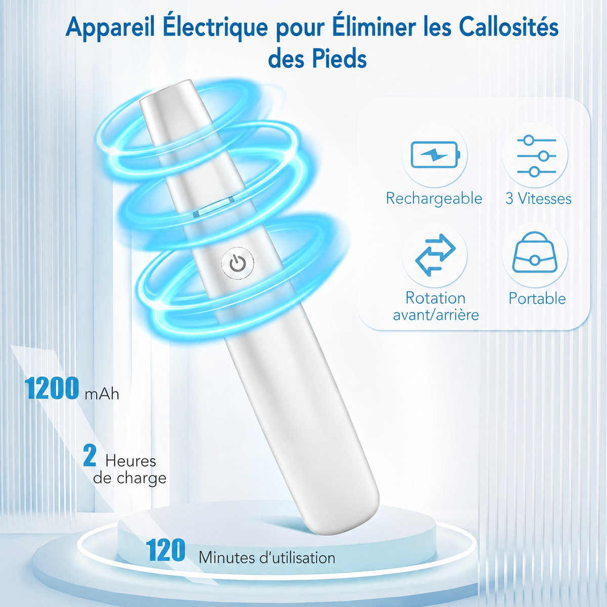 🌿Râpe électrique portable pour éliminer les callosités des pieds - Finadira®