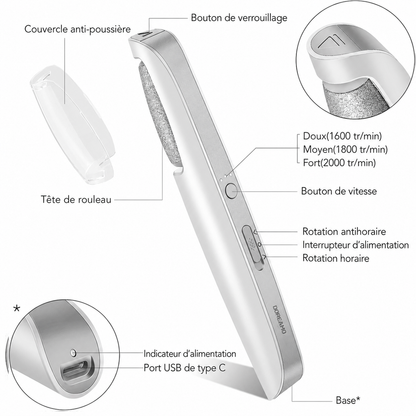 🌿Râpe électrique portable pour éliminer les callosités des pieds - Finadira®