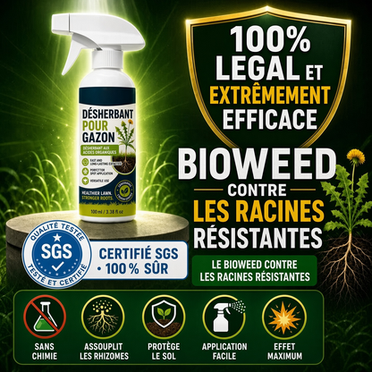 🏆🏆🌱 50 % DE RÉDUCTION 🔥 Désherbant Stop – Efficace contre les mauvaises herbes & leur repousse | Respectueux des animaux pour jardin & cour