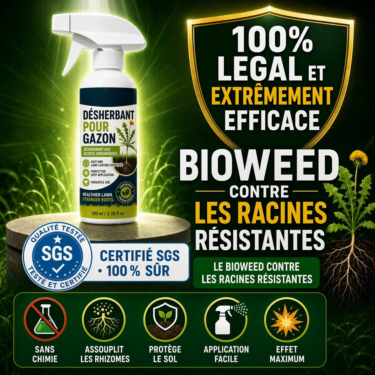 ⚡⚡50 % de réduction – 🏆🪴Désherbage facile et sans effort pour votre jardin | Herbicide à usage domestique
