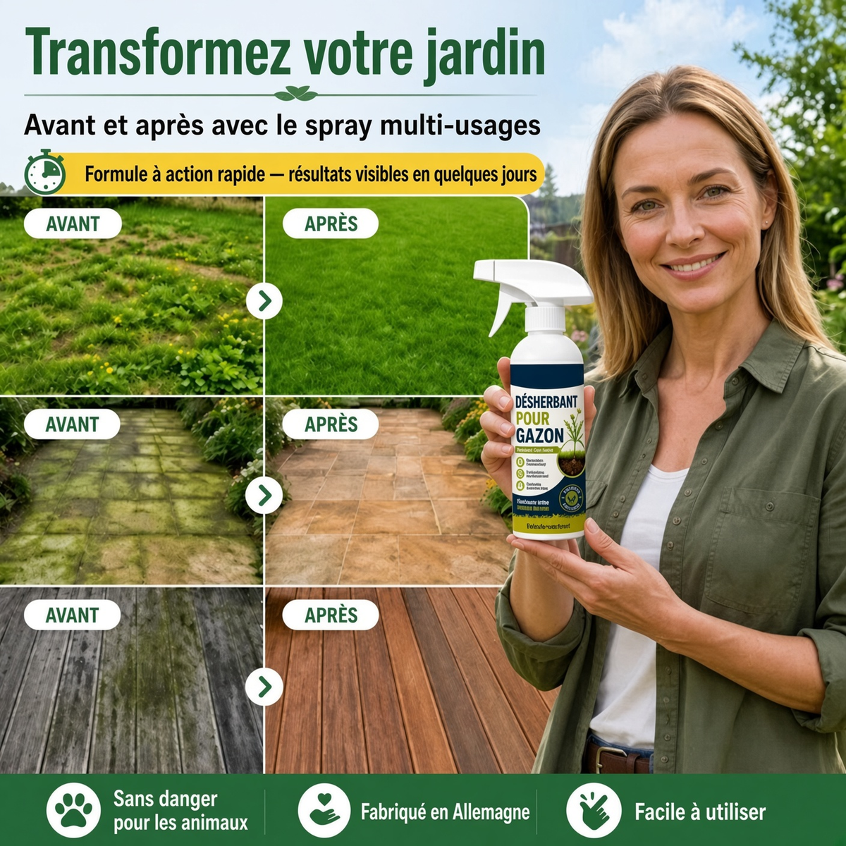🔥 50 % DE RÉDUCTION 🌿 Désherbant – Efficace contre les mauvaises herbes & leur repousse | Jardin, allées & cour ⚡