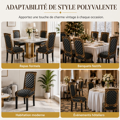 🪑 50% DE RÉDUCTION ! 🖤 Housse de Chaise Extensible & Lavable – Élastique & Facile d'entretien ✨