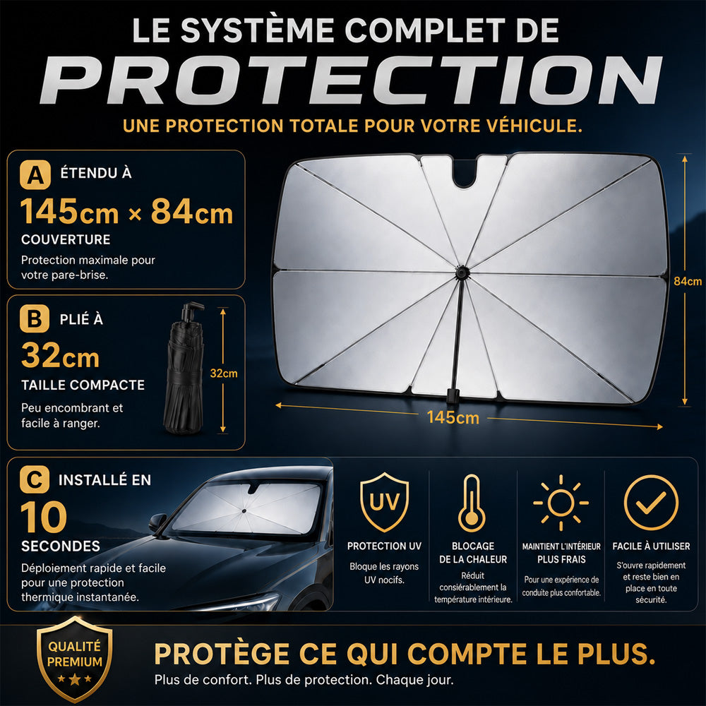 ⏰ Offre limitée aujourd’hui ! 🔥 Nouveau modèle 2026 – Pare-soleil parapluie amélioré