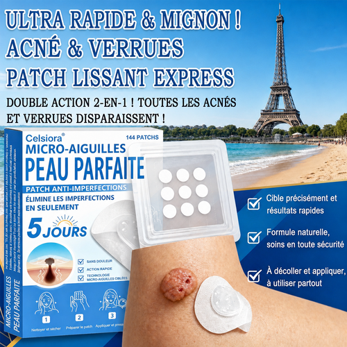 💚Pansements hydrocolloïdes à micro-aiguilles Celsiora® 2-en-1