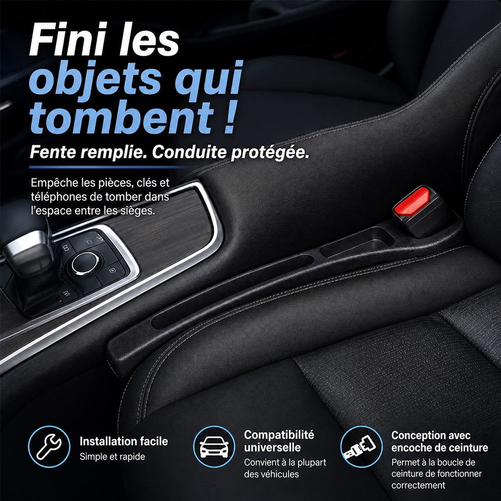 🚗Stop Losing Your Phone Between Car Seats💺🌟Universal Seat-Gap Filler • Double-Slot Organizer🌟