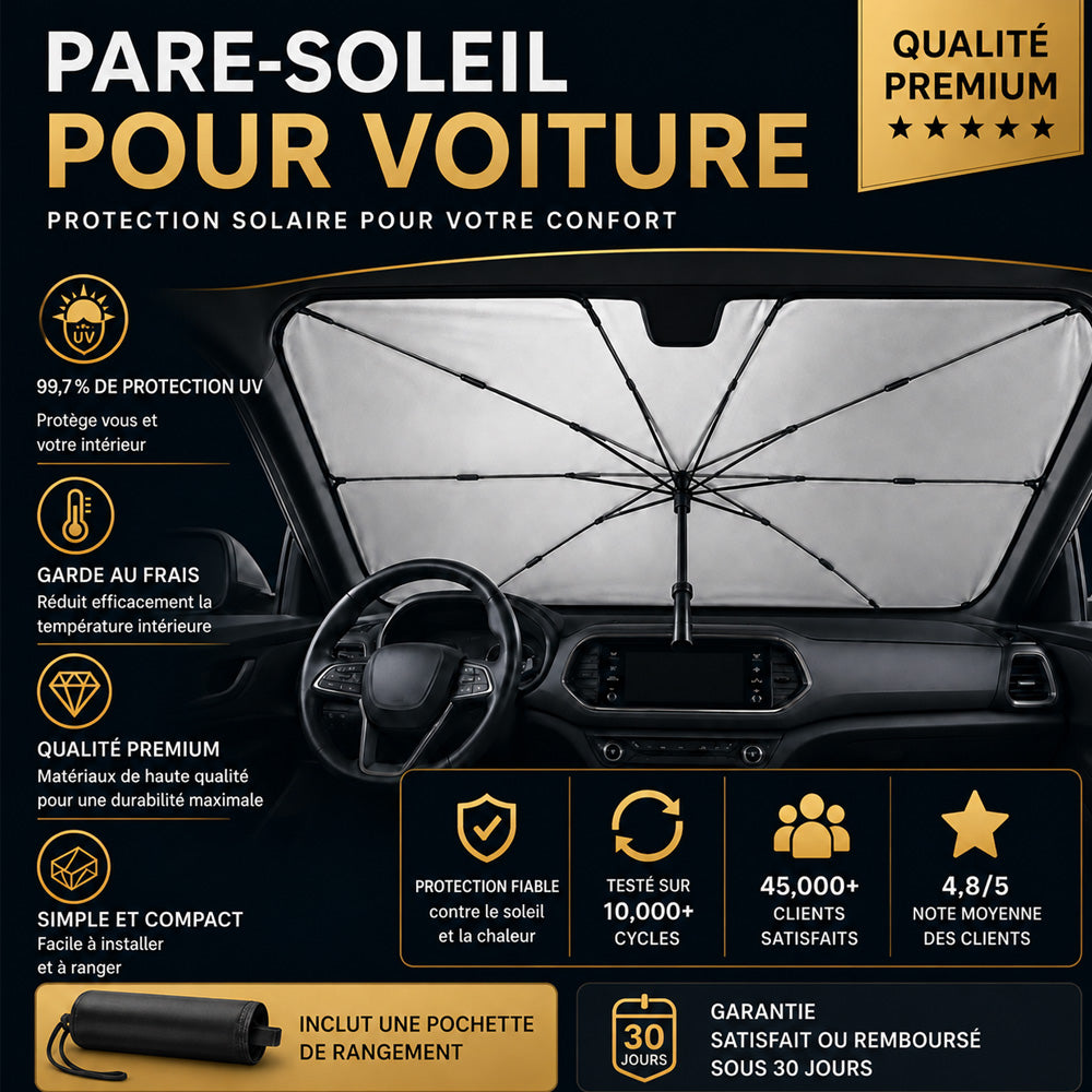⏰ Offre limitée aujourd’hui ! 🔥 Nouveau modèle 2026 – Pare-soleil parapluie amélioré