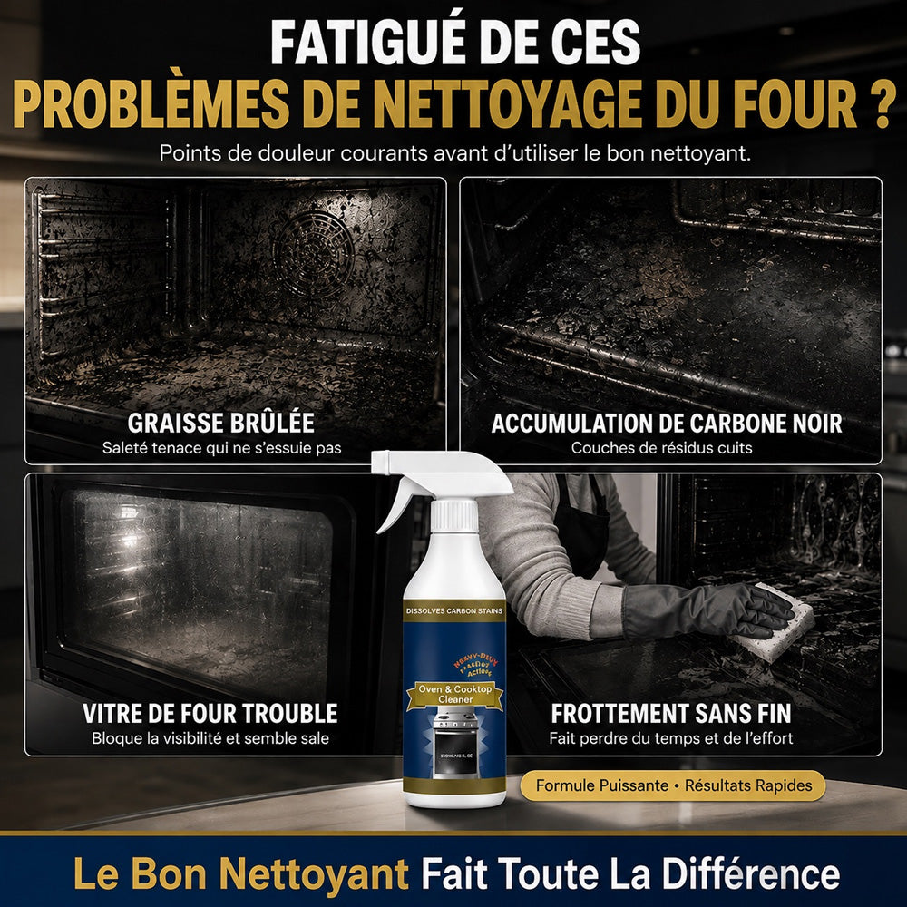 💥 DERNIER JOUR DE PROMOTION | 50 % DE RÉDUCTION 🌻 Spray nettoyant ultra-puissant pour four et plaque de cuisson