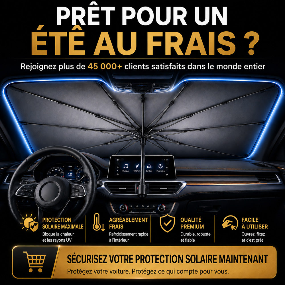 ⏰ Offre limitée aujourd’hui ! 🔥 Nouveau modèle 2026 – Pare-soleil parapluie amélioré