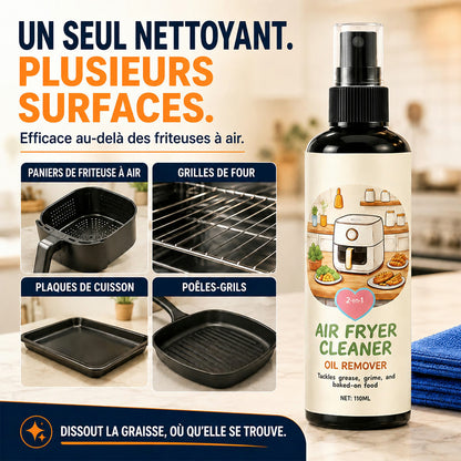 🔥 Promotion : 50 % de réduction ! ✨ Spray nettoyant et dégraissant 2-en-1 pour friteuse à air chaud