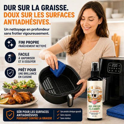 🔥 Promotion : 50 % de réduction ! ✨ Spray nettoyant et dégraissant 2-en-1 pour friteuse à air chaud