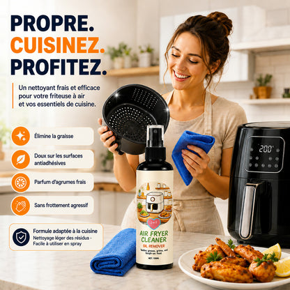 🔥 Promotion : 50 % de réduction ! ✨ Spray nettoyant et dégraissant 2-en-1 pour friteuse à air chaud