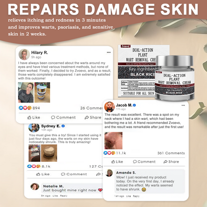 Celsiora®  Crème essence réparatrice au riz noir ⚕️ Certifiée TGA (Élimine les verrues et les excroissances cutanées, atténue l'accumulation de kératine et traite la dermatite séborrhéique, la kératose folliculaire et les taches de vieillesse)
