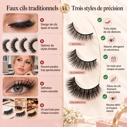 🥳 Achetez-en une paire, recevez-en une offerte ! 👁️✨ Faux cils autocollants réutilisables. Pas besoin de colle : il suffit de les presser en place. Faciles à retirer et à réutiliser 💕🌸