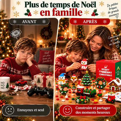 ⏳ Plus qu’un jour pour profiter de -49 % – 🎄 Kit DIY de constructions de Noël sur 12 jours | 12 modèles festifs à construire et à accrocher pour décorer le sapin, les couronnes et toute la maison 🧱