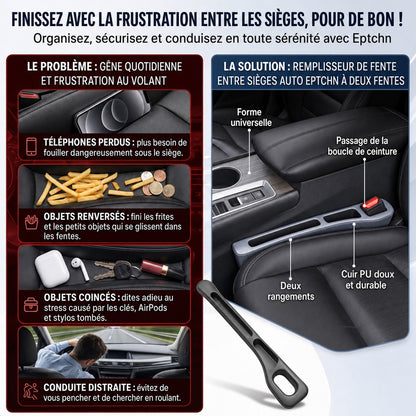 🚗Stop Losing Your Phone Between Car Seats💺🌟Universal Seat-Gap Filler • Double-Slot Organizer🌟