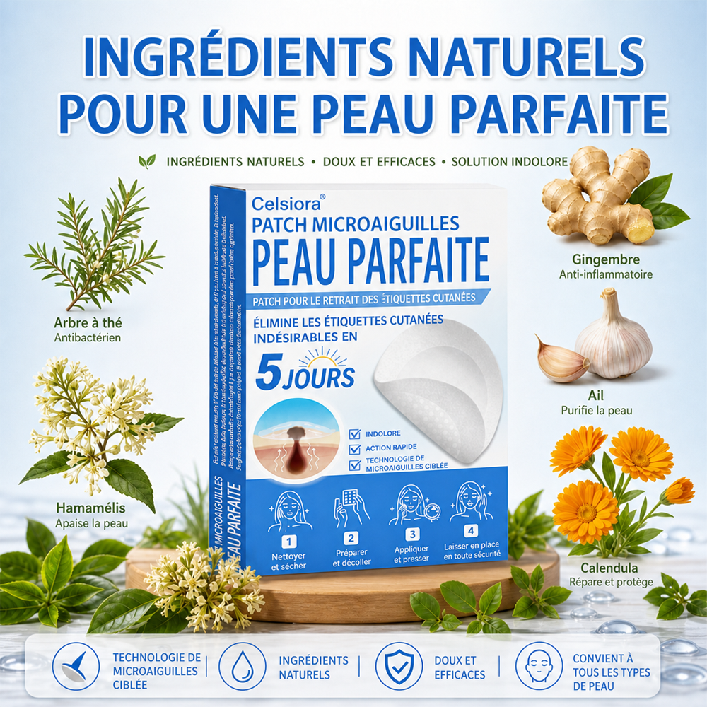 🟢Pansements hydrocolloïdes à micro-aiguilles Celsiora® 2-en-1