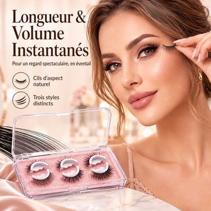 🥳 Achetez-en une paire, recevez-en une offerte ! 👁️✨ Faux cils autocollants réutilisables. Pas besoin de colle : il suffit de les presser en place. Faciles à retirer et à réutiliser 💕🌸