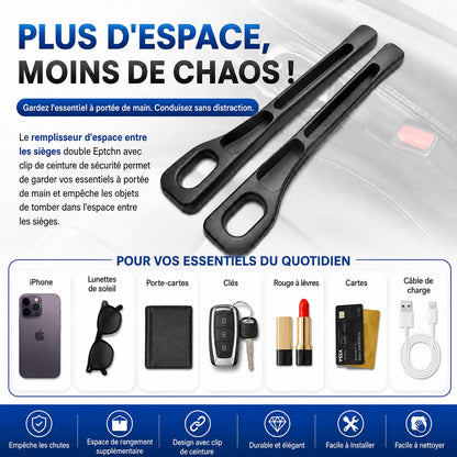 🚗Stop Losing Your Phone Between Car Seats💺🌟Universal Seat-Gap Filler • Double-Slot Organizer🌟