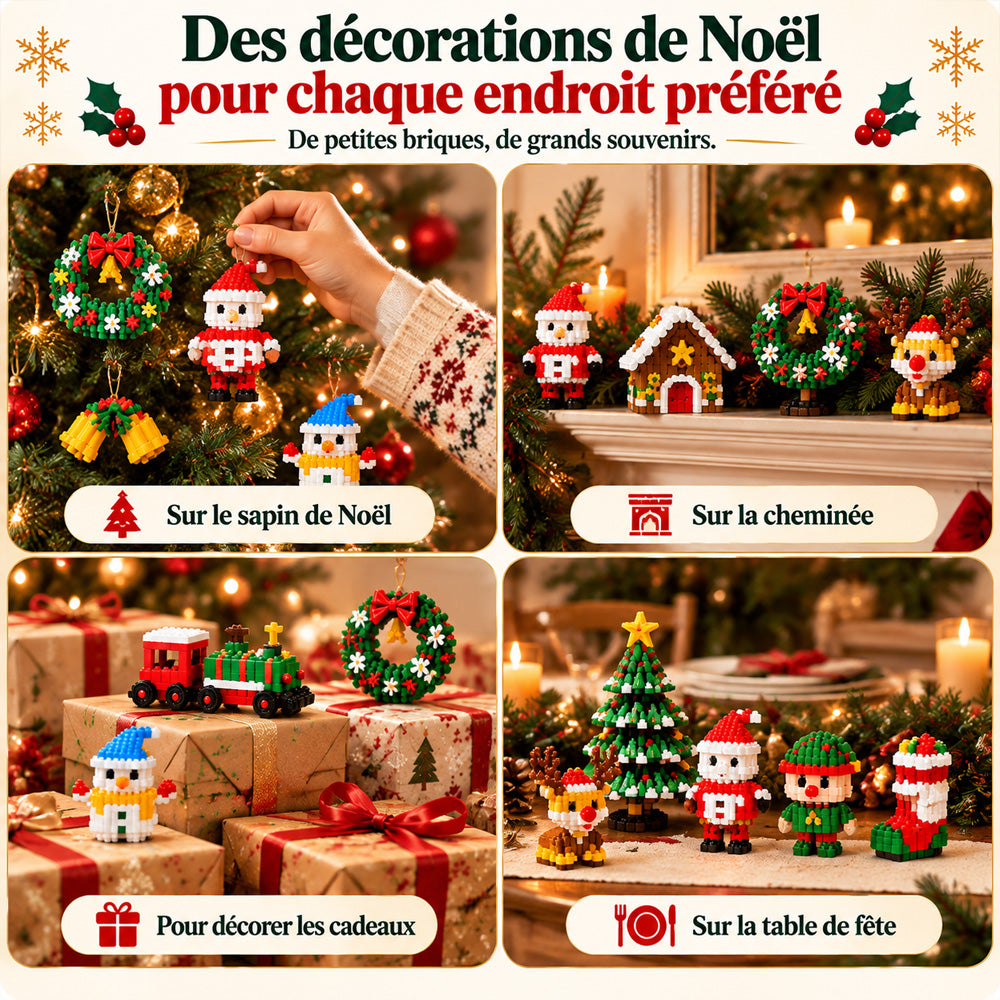 ⏳ Plus qu’un jour pour profiter de -49 % – 🎄 Kit DIY de constructions de Noël sur 12 jours | 12 modèles festifs à construire et à accrocher pour décorer le sapin, les couronnes et toute la maison 🧱