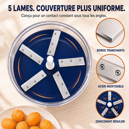 🔪 Éplucheur électrique 5 lames – Moteur cuivre puissant, extraction en 1 bouton, démontable et sans danger alimentaire – Batterie 1300 mAh, gain de temps en cuisine 🥕🍎