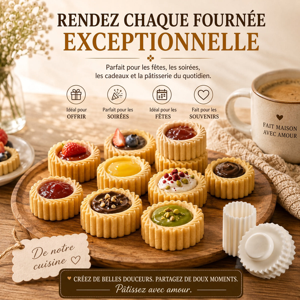 🔥 Maintenant -40 % | ✨ Moule à pâtisserie 2-en-1 – Créez de délicieuses œuvres en quelques secondes