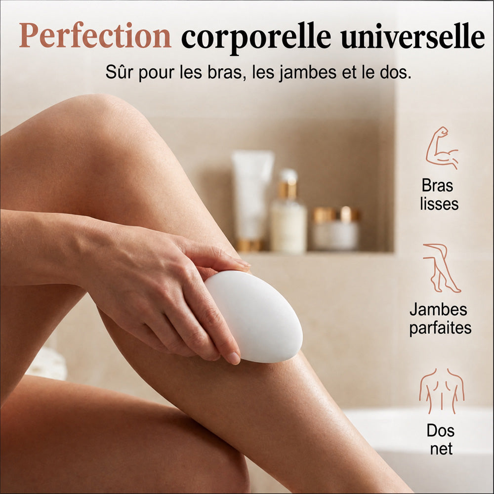 ✨Épilateur à cristaux sans douleur, exfoliant double‑action, peau lisse pour jambes et bras 🦵