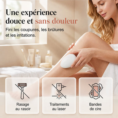 ✨Épilateur à cristaux sans douleur, exfoliant double‑action, peau lisse pour jambes et bras 🦵