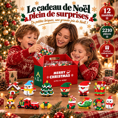 ⏳ Plus qu’un jour pour profiter de -49 % – 🎄 Kit DIY de constructions de Noël sur 12 jours | 12 modèles festifs à construire et à accrocher pour décorer le sapin, les couronnes et toute la maison 🧱