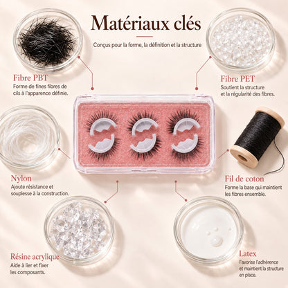 🥳 Achetez-en une paire, recevez-en une offerte ! 👁️✨ Faux cils autocollants réutilisables. Pas besoin de colle : il suffit de les presser en place. Faciles à retirer et à réutiliser 💕🌸