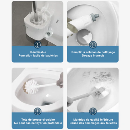 💕 Brosse WC murale jetable pour un nettoyage hygiénique ✨
