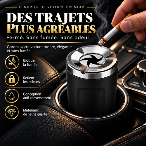 🎉 Promotion 2026 : cendrier rotatif pour voiture avec revêtement intérieur en céramique