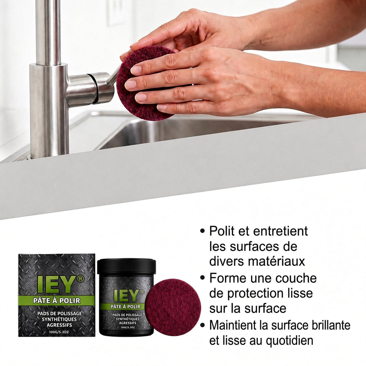 🎉 OFFRE EXCLUSIVE ✨La pâte à polir multi-surfaces pour une brillance éclatante