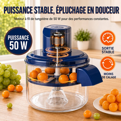 🔪 Éplucheur électrique 5 lames – Moteur cuivre puissant, extraction en 1 bouton, démontable et sans danger alimentaire – Batterie 1300 mAh, gain de temps en cuisine 🥕🍎