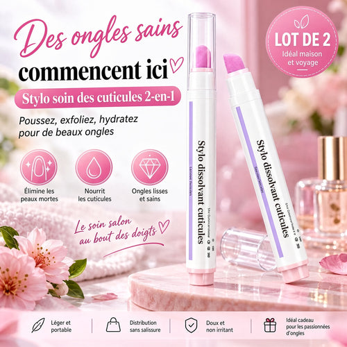 ✨ Stylo 2-en-1 pour cuticules – Embout en céramique, hydratant & pratique à emporter