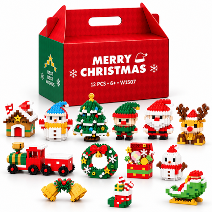 ⏳ Plus qu’un jour pour profiter de -49 % – 🎄 Kit DIY de constructions de Noël sur 12 jours | 12 modèles festifs à construire et à accrocher pour décorer le sapin, les couronnes et toute la maison 🧱