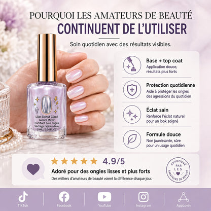 💅 50 % DE RÉDUCTION !! ⏰ Renforceur d’Ongles Brillance Lilas – Renforce les Ongles Fragiles & Restaure Leur Éclat Naturel