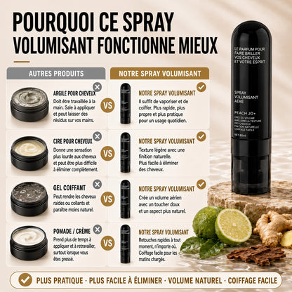 🔥50% DE RÉDUCTION !! ⏰ Spray Coiffant Longue Durée Fluffy Hair Shaping Spray 9 – 90 ml – Volume Naturel & Tenue Résistante for Cheveux Matures