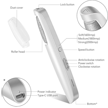 🌿Râpe électrique portable pour éliminer les callosités des pieds - Finadira®