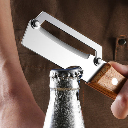 🔥 50 % DE RÉDUCTION 🔪🥕 Éplucheur Multifonctionnel en Bois – Lame Inox Ultra-Tranchante + Décapsuleur Intégré 🥔🍎