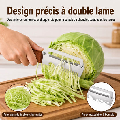 🔥 50 % DE RÉDUCTION 🔪🥕 Éplucheur Multifonctionnel en Bois – Lame Inox Ultra-Tranchante + Décapsuleur Intégré 🥔🍎