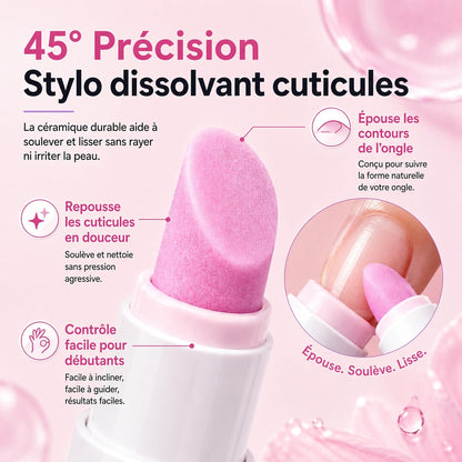 ✨ Stylo 2-en-1 pour cuticules – Embout en céramique, hydratant & pratique à emporter